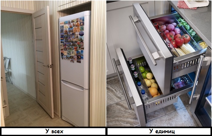 Холодильник в кухонных ящиках - удобно и компактно Холодильник в кухонных ящиках - удобно и компактно