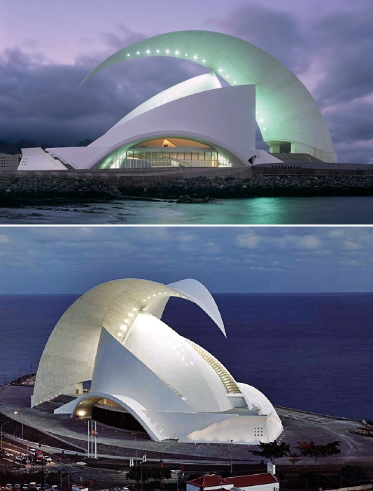 Инновационный проект Центра искусств Auditorio de Tenerife, спроектированный Сантьяго Калатравой – ошеломляющий идеал безвременной архитектуры. Инновационный проект Центра искусств Auditorio de Tenerife, спроектированный Сантьяго Калатравой – ошеломляющий идеал безвременной архитектуры.