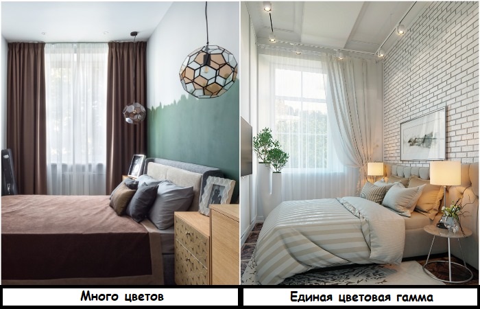 Для оформления маленькой спальни не нужно много цветов Для оформления маленькой спальни не нужно много цветов