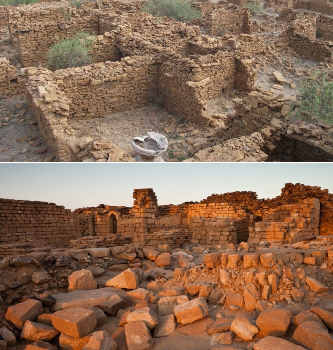 Руины деревни Кулдхара, по которой «разгуливают полчища призраков» (The Golden City, Индия). Руины деревни Кулдхара, по которой «разгуливают полчища призраков» (The Golden City, Индия).