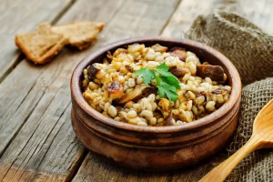 Перловка с грибами