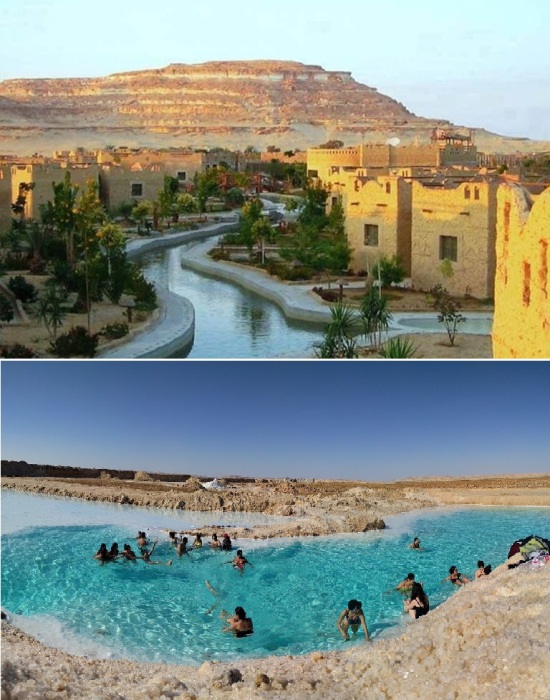 Siwa Oasis – идеальное место для спокойного отдыха в окружении колоритной архитектуры и животворящей природы (Египет).