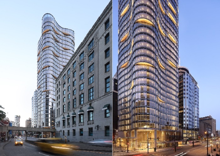 Башня 320 Granville обеспечивает современную эстетику, гибкость и удобства, сопровождающие жизнь и работу в вертикальной плоскости (Ванкувер, Канада). Башня 320 Granville обеспечивает современную эстетику, гибкость и удобства, сопровождающие жизнь и работу в вертикальной плоскости (Ванкувер, Канада).