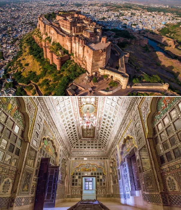 Mehrangarh Fort – крупнейший замок Индии и один из самых больших подобных комплексов в мире (Джодхпур). Mehrangarh Fort – крупнейший замок Индии и один из самых больших подобных комплексов в мире (Джодхпур).