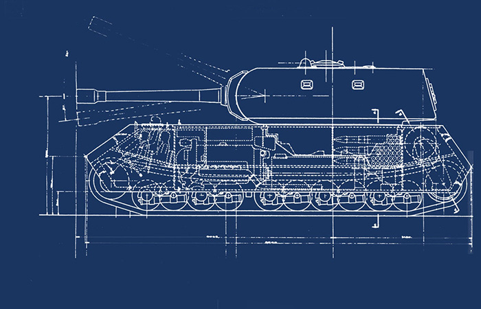Чертёж танка Е-100./ Фото: seo-tank.ru Чертёж танка Е-100./ Фото: seo-tank.ru