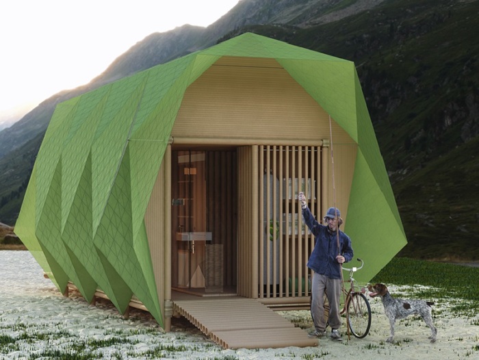 Картонное убежище Photosynthesis habitat-2030 – инновационный проект, рассчитанный на недалекое будущее (концепт). | Фото: frameweb.com.