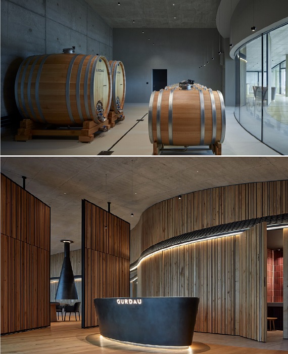 Демонстрационный зал общественного пространства (Gurdau Winery).