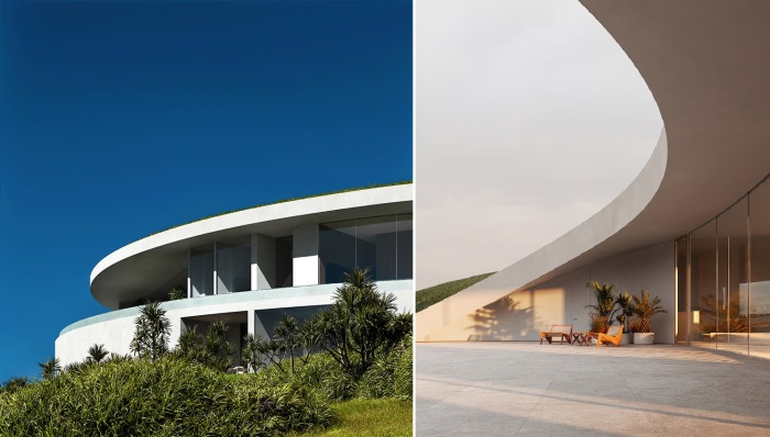 Органичные линии структуры гостевого дома Ishigaki Earth Villa. Органичные линии структуры гостевого дома Ishigaki Earth Villa.