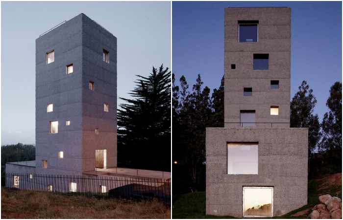 Cien House – жилая башня-студия от чилийских архитекторов Pezo von Ellrichshausen. Cien House – жилая башня-студия от чилийских архитекторов Pezo von Ellrichshausen.