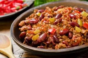 Рагу из фасоли с фаршем индейки