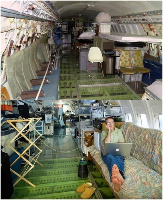 Теперь видны все технические внутренности Boeing 727. Теперь видны все технические внутренности Boeing 727.