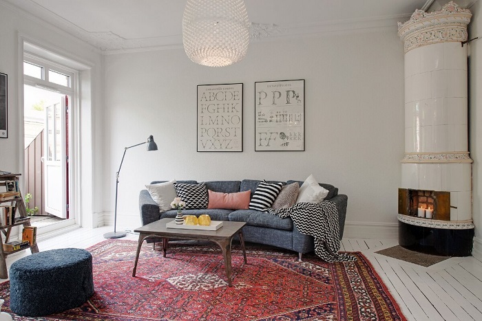Для советского ковра важен нейтральный фон. / Фото: 4sofa.ru Для советского ковра важен нейтральный фон. / Фото: 4sofa.ru