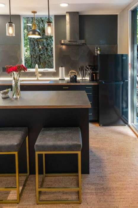 Зона кухни-столовой. | Фото: dreamtinyliving.com. Зона кухни-столовой. | Фото: dreamtinyliving.com.
