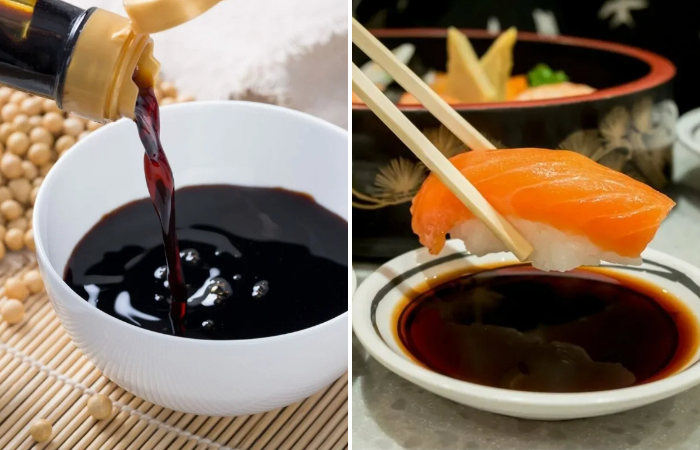 Соевый соус не должен перекрывать вкус роллов