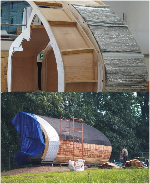 The Monocoque Cabin имеет надежную конструкцию и качественное утепление, что позволяет жить в нем в любых климатических зонах. The Monocoque Cabin имеет надежную конструкцию и качественное утепление, что позволяет жить в нем в любых климатических зонах.