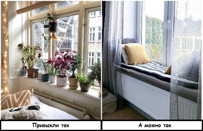 Сделайте из подоконника мини-диван