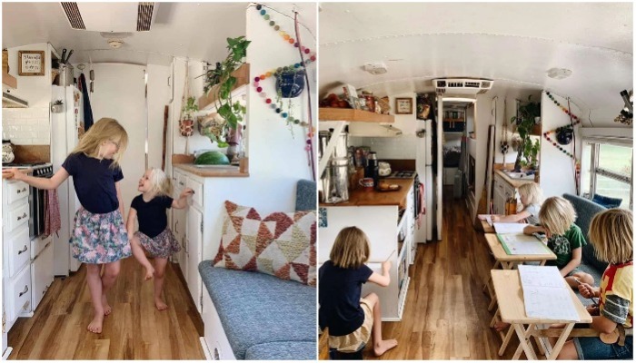 Зона гостиной превращается в учебный класс. | Фото: thetinyhouse.net. Зона гостиной превращается в учебный класс. | Фото: thetinyhouse.net.
