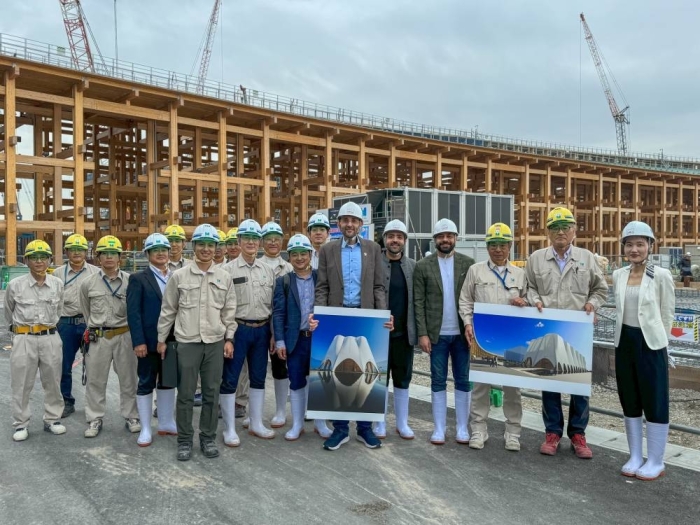 В апреле 2024 года творческий коллектив Катара и Kengo Kuma & Associates приступили к строительству павильона. | Фото: qatar-tribune.com. В апреле 2024 года творческий коллектив Катара и Kengo Kuma & Associates приступили к строительству павильона. | Фото: qatar-tribune.com.