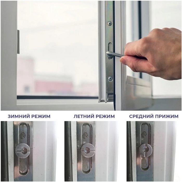 Так выглядят зимний и летний режим. / Фото: pochinimokna.ru Так выглядят зимний и летний режим. / Фото: pochinimokna.ru