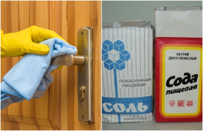 Соль и сода уберут с ручек стойкие загрязнения Соль и сода уберут с ручек стойкие загрязнения