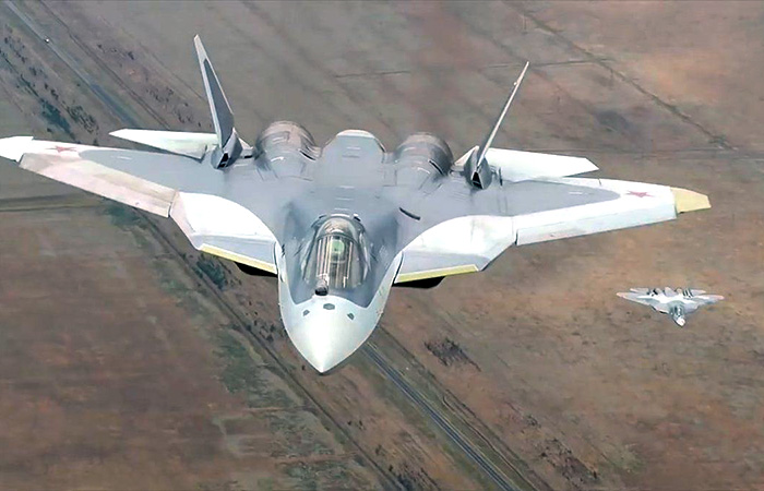 Истребитель Су-57 с реализованной концепцией малозаметности./ Фото: pinterest.com Истребитель Су-57 с реализованной концепцией малозаметности./ Фото: pinterest.com