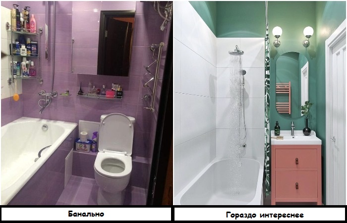 Лучше комбинировать плитку с краской