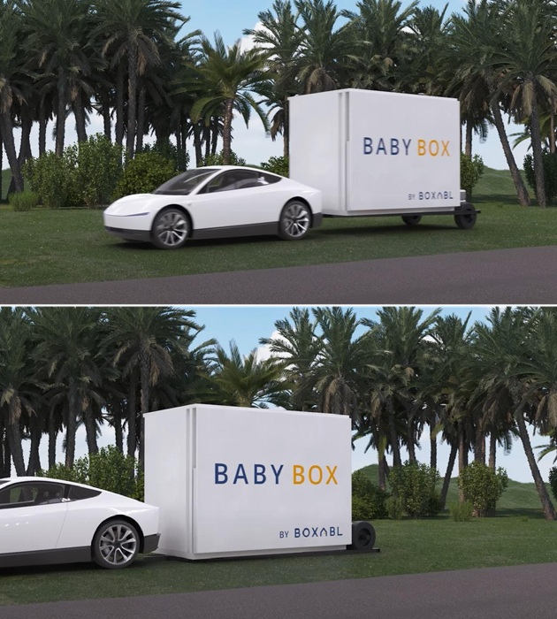 Модульный дом легко доставить на одноосном прицепе (Baby Box). Модульный дом легко доставить на одноосном прицепе (Baby Box).