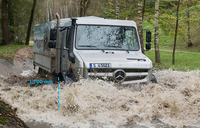 Шноркель на грузовике./ Фото: mercedes-benz-trucks.com Шноркель на грузовике./ Фото: mercedes-benz-trucks.com