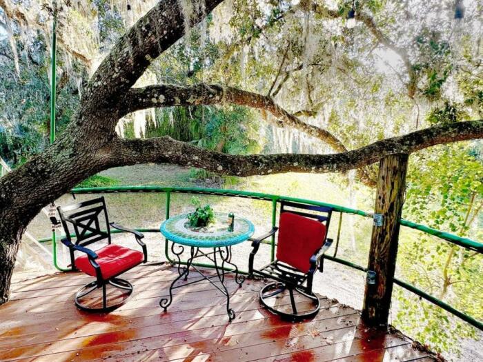 Уединенная зона отдыха с прекрасным обзором (Danville B&Bs). | Фото: tinyhousetalk.com. Уединенная зона отдыха с прекрасным обзором (Danville B&Bs). | Фото: tinyhousetalk.com.