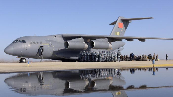 Y-20 может взять на борт груз весом 66 тонн/ Фото: youtube.com Y-20 может взять на борт груз весом 66 тонн/ Фото: youtube.com