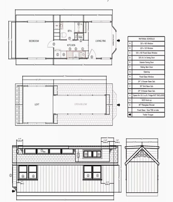 План-чертеж мобильного дома Ocean Breeze, разработанный Incredible Tiny Homes. | Фото: incredibletinyhomes.com. План-чертеж мобильного дома Ocean Breeze, разработанный Incredible Tiny Homes. | Фото: incredibletinyhomes.com.