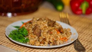 Перловка с мясом в духовке