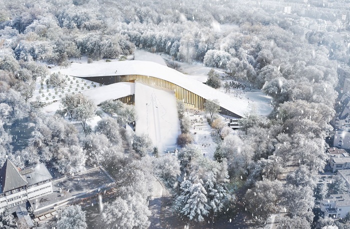 В снежную зиму функциональная крыша станет горкой (концепт). | Фото: worldarchitecture.org. В снежную зиму функциональная крыша станет горкой (концепт). | Фото: worldarchitecture.org.