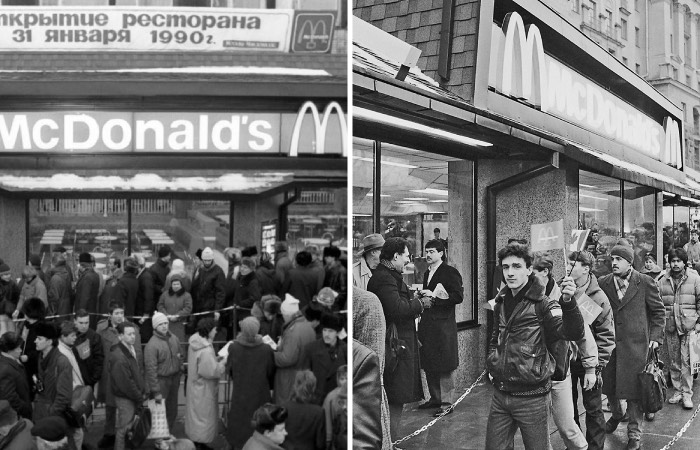 В СССР первый Макдональдс открылся лишь в 1990 году