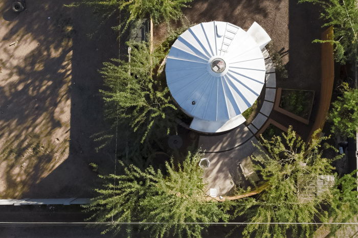 Вид на Silo House в силосной башне с высоты. | Фото: kaiserworks.com. Вид на Silo House в силосной башне с высоты. | Фото: kaiserworks.com.