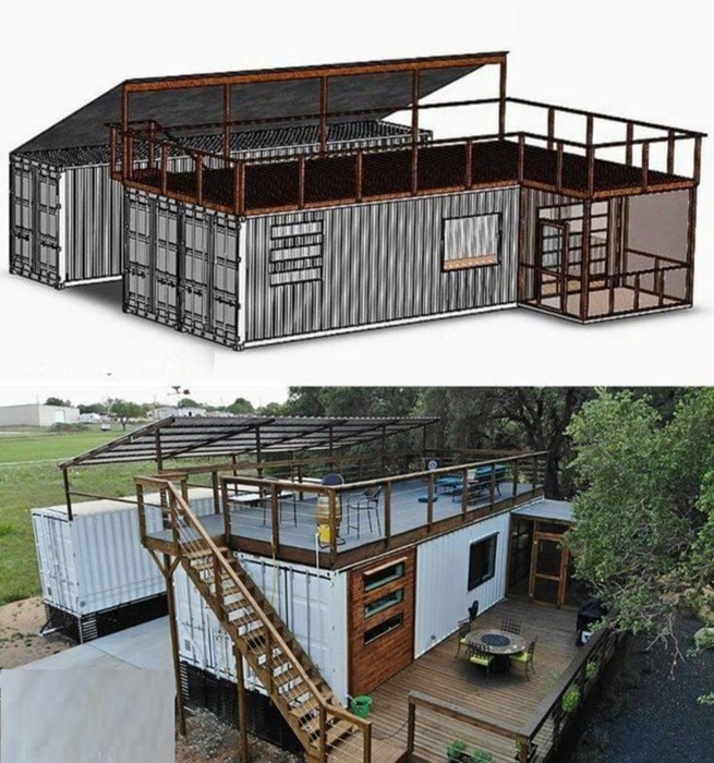 Проект контейнерного дома Modern Side Stack разработали специалисты фирмы Backcountry Containers. Проект контейнерного дома Modern Side Stack разработали специалисты фирмы Backcountry Containers.