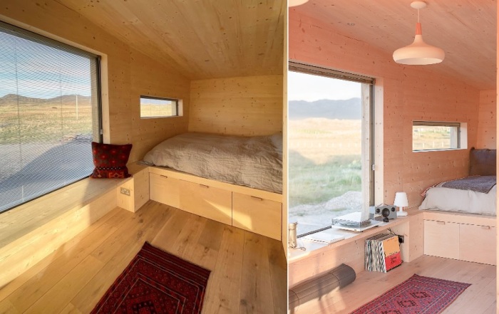 Уютная спальня с расслабляющей обстановкой (Sanna Hut, Шотландия).