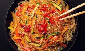 Фунчоза с овощами