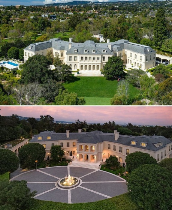 Огромный особняк The Manor в элитном районе Лос-Анджелеса (США). 