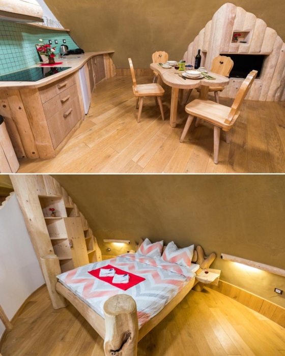 И в земляном холме можно отдохнуть с комфортом (Apartma Zemljanka, Словения). И в земляном холме можно отдохнуть с комфортом (Apartma Zemljanka, Словения).