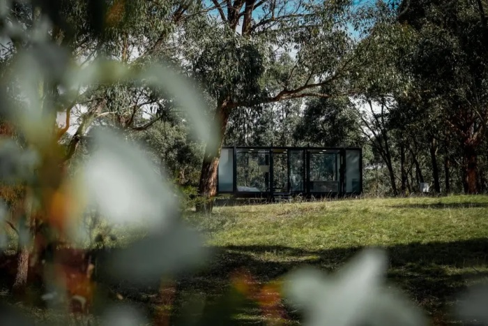 Beaufort Bushland Retreat – стеклянный крошечный дом, предлагающий сюрреалистичный взгляд на жизнь. | Фото: homecrux.com. Beaufort Bushland Retreat – стеклянный крошечный дом, предлагающий сюрреалистичный взгляд на жизнь. | Фото: homecrux.com.