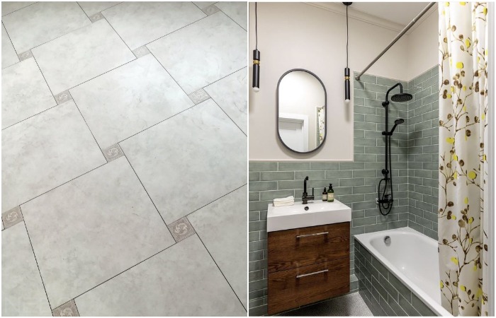 Варианты укладки плитки на полу и на стенах