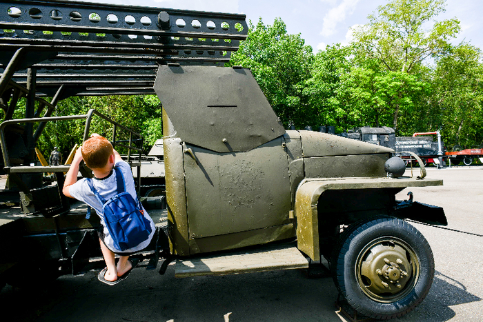 Установка «Катюши» на выставочной экспозиции. Фото: na-zapade-mos.ru