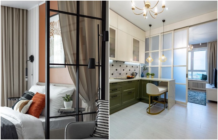 Стекло может быть полностью прозрачным или матовым