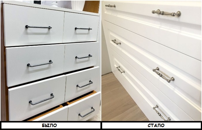 Замените стандартные ручки на комоде интересной фурнитурой