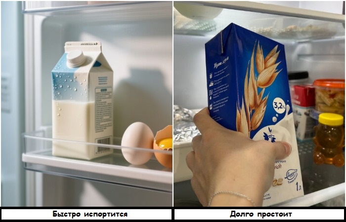Храните молоко не на дверце, а на полке