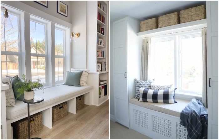 Сделайте открытую или закрытую нишу под подоконником