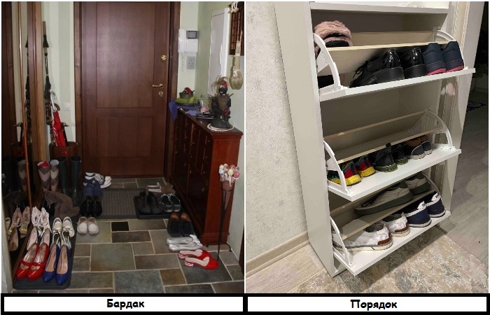 Используйте обувницу для хранения обуви Используйте обувницу для хранения обуви