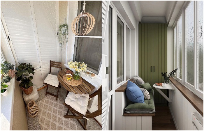 Зона отдыха на балконе – отличное решение