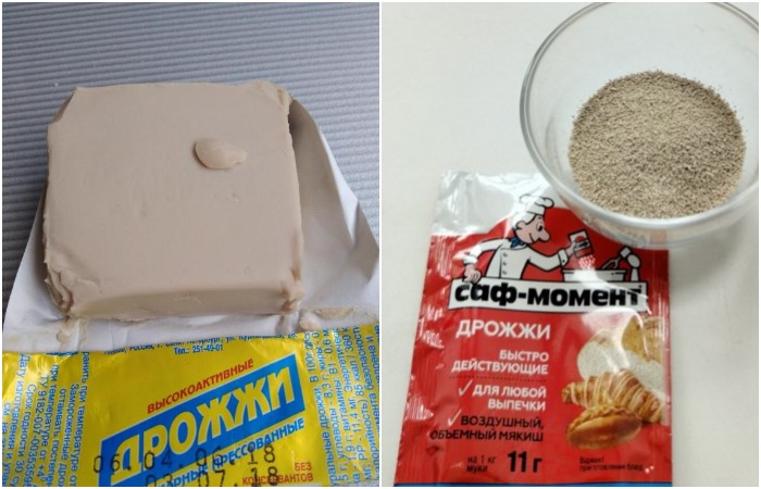 Прессованные и сухие дрожжи